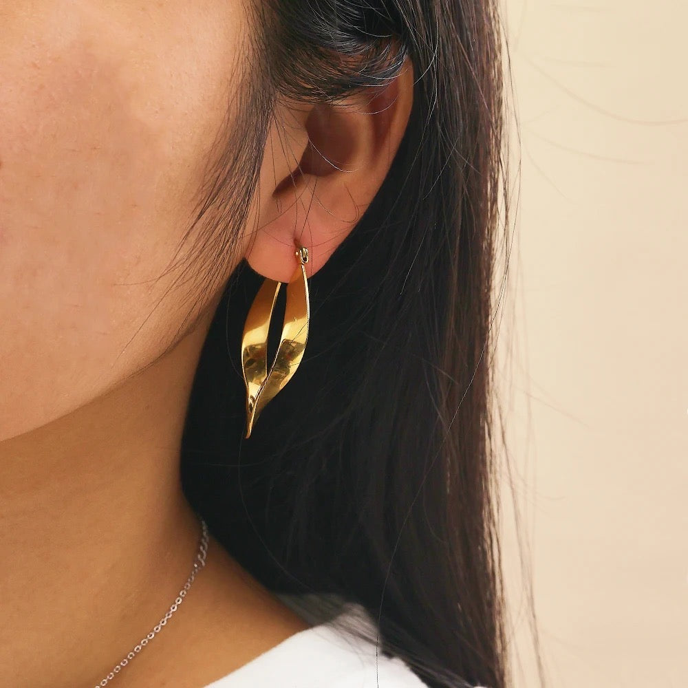 Curvy Shavy Gold Hoops