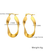 Curvy Shavy Gold Hoops