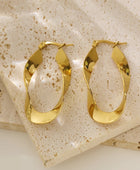 Curvy Shavy Gold Hoops