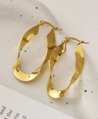 Curvy Shavy Gold Hoops