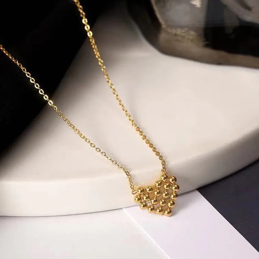 Merabel Heart Ball Necklace