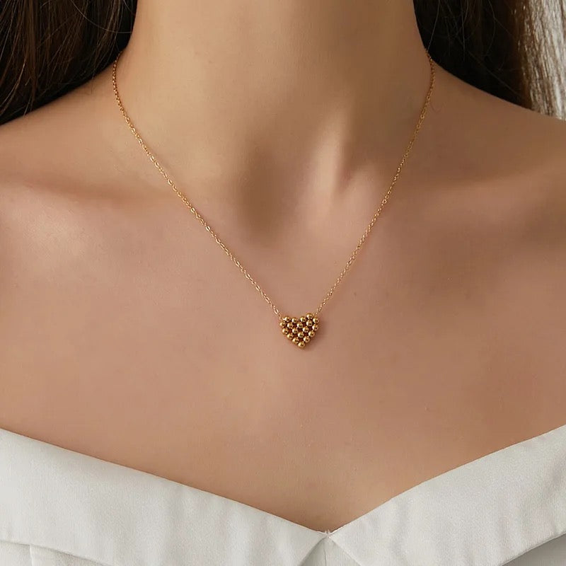 Merabel Heart Ball Necklace