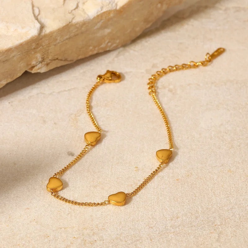 Lover Gold Heart Bracelet