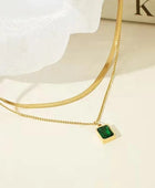 Emerald Stone Layer Necklace