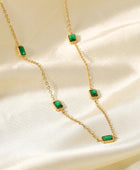 Gemini Green Emerald Necklace