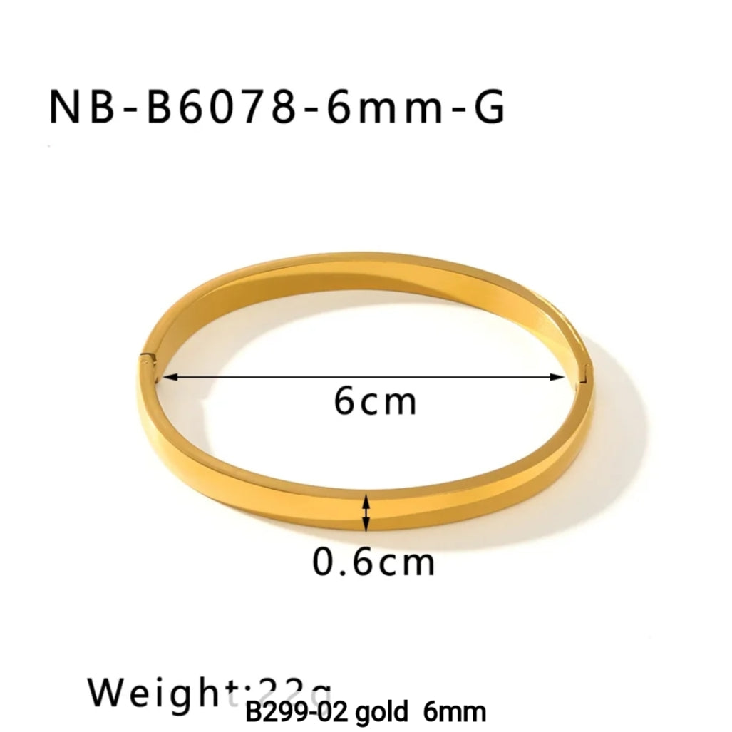 Dare To Be Gold Plain Cuffs