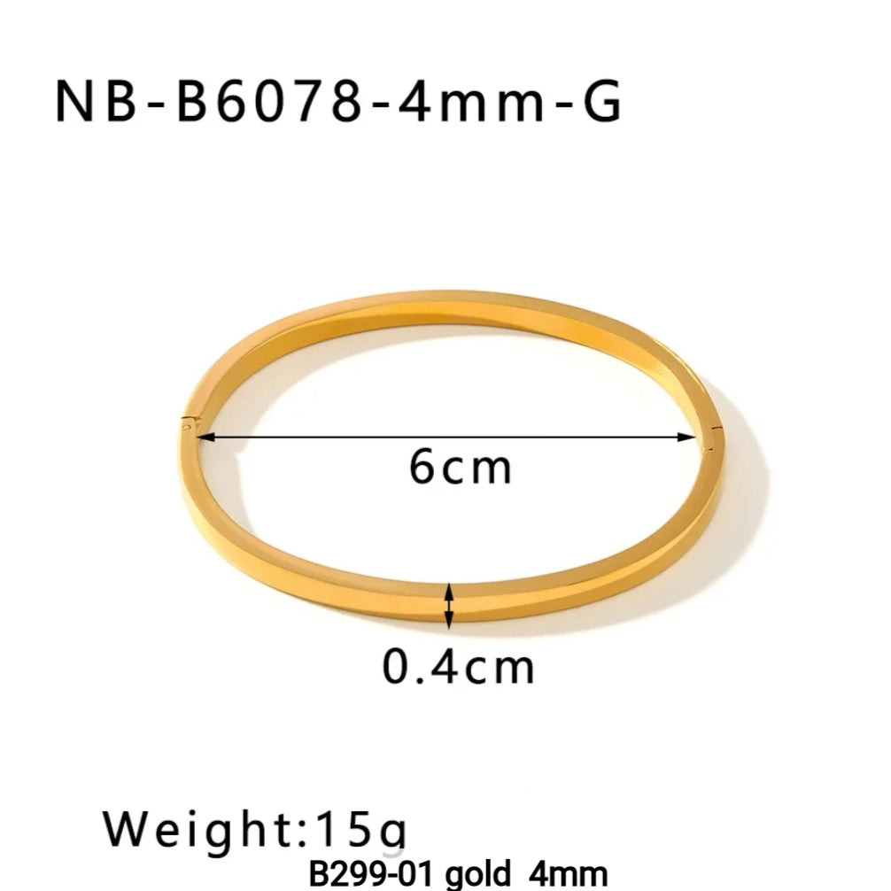 Dare To Be Gold Plain Cuffs