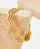 Curvy Rosegold Wave Cuff