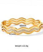 Curvy Rosegold Wave Cuff