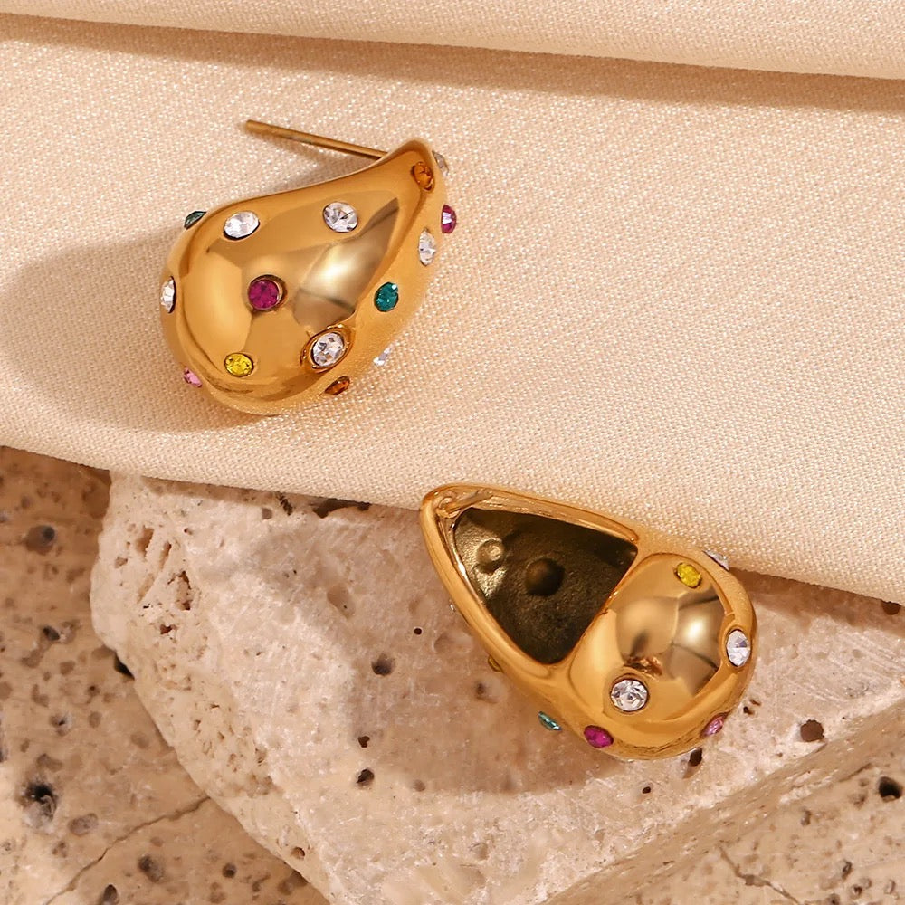 Multicoloured Diamond Bottega Earrings