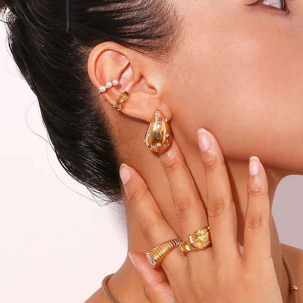 Multicoloured Diamond Bottega Earrings