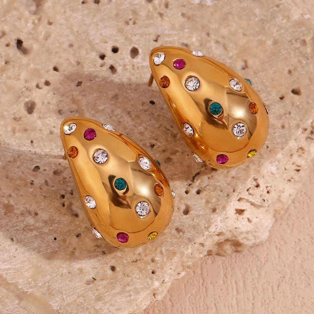Multicoloured Diamond Bottega Earrings