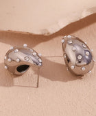 Pearl Diamond Bottega Earrings