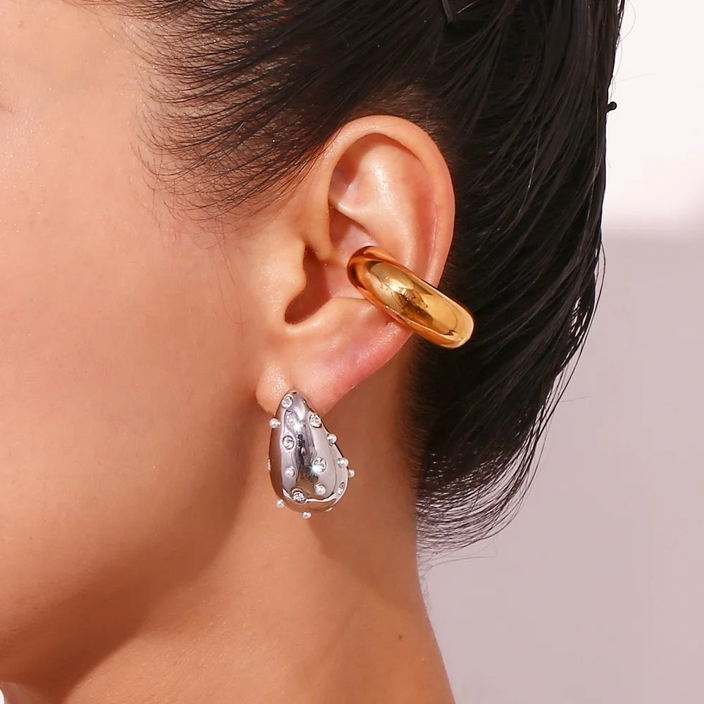 Pearl Diamond Bottega Earrings