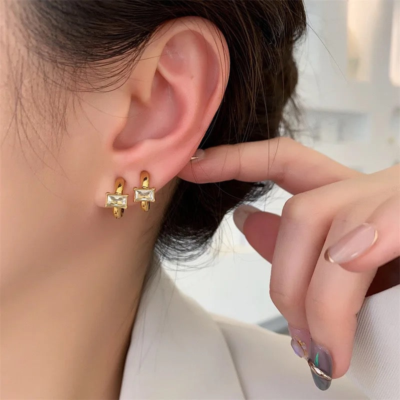 Crosia Tiny Diamond Earrings✨