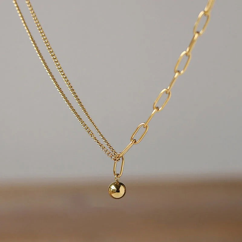 Ball Linked Gold Anklet