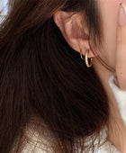Dual Sleek Diamond Twisted Earrings✨