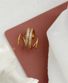 Dual Sleek Diamond Twisted Earrings✨