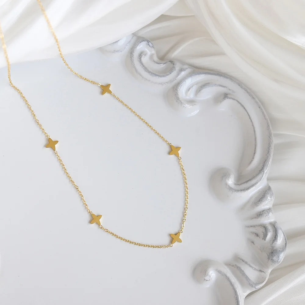 Galio Star Gold Necklace