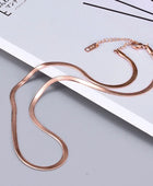 Herringbone Rosegold Necklace