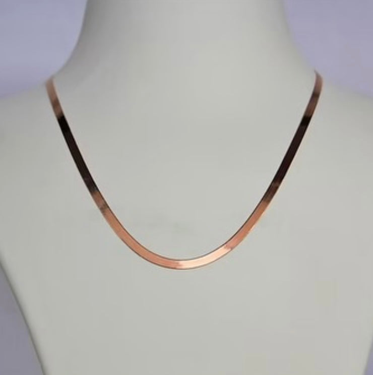 Herringbone Rosegold Necklace