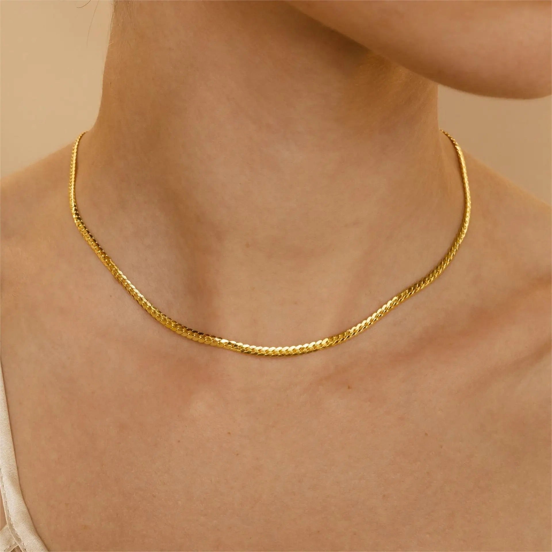 Almon Linked Gold Necklace✨