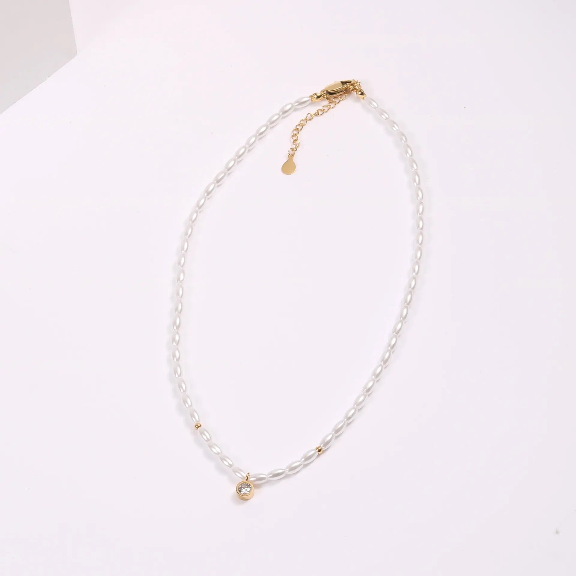 Venezia Little Stone Pearl Necklace