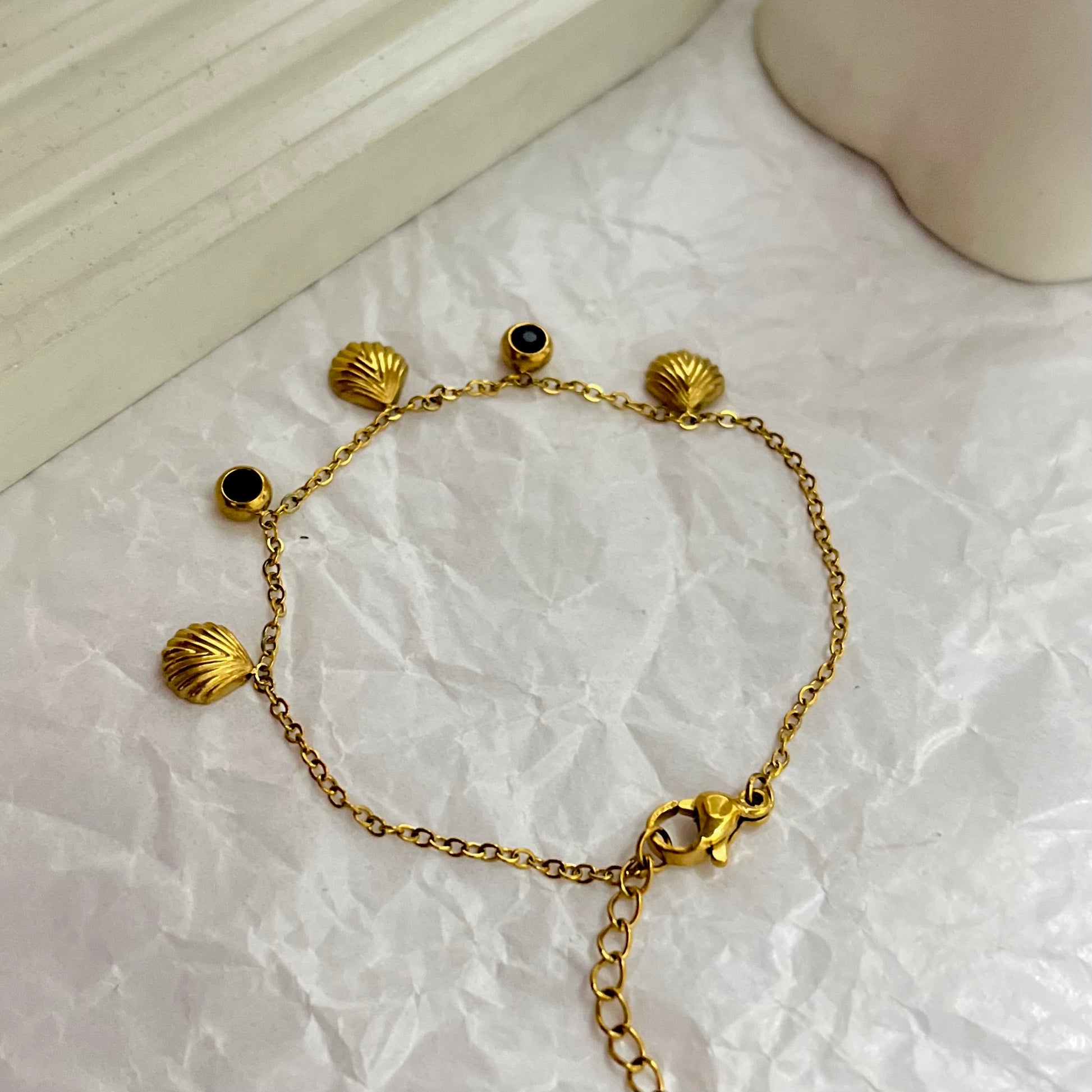 Cosmic Shell Gold Bracelet