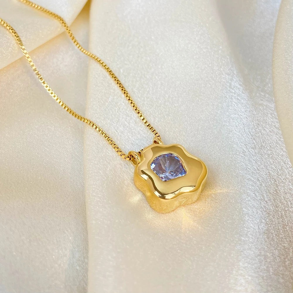 Solid Stone Gold Necklaces