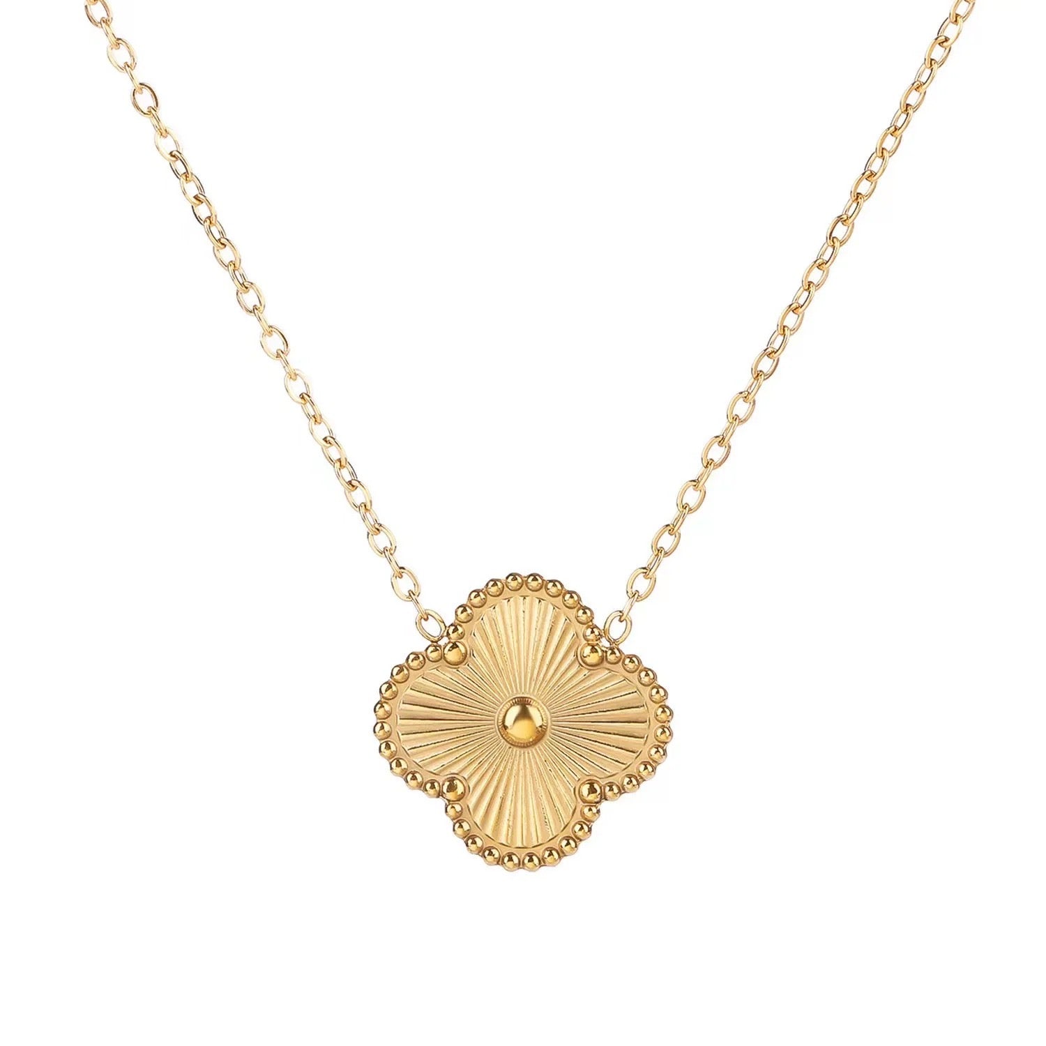 Shinyl Clover Gold Necklace