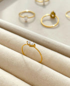 Tiny Diamond Gold Ring