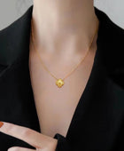 Shinyl Clover Gold Necklace