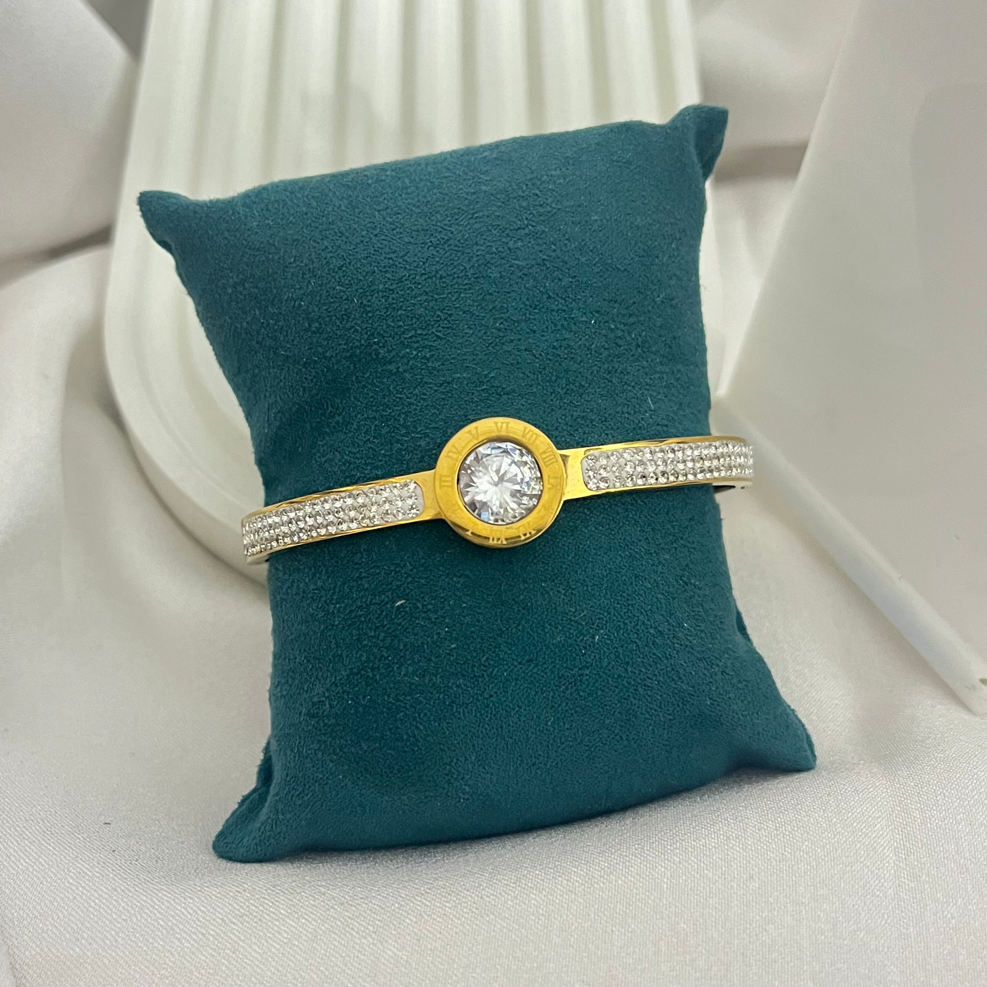 Roman Number Gold Cuff