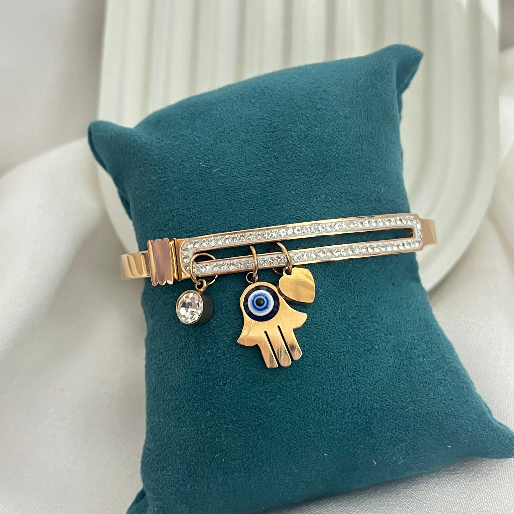 Evelia Rosegold Charm Cuff