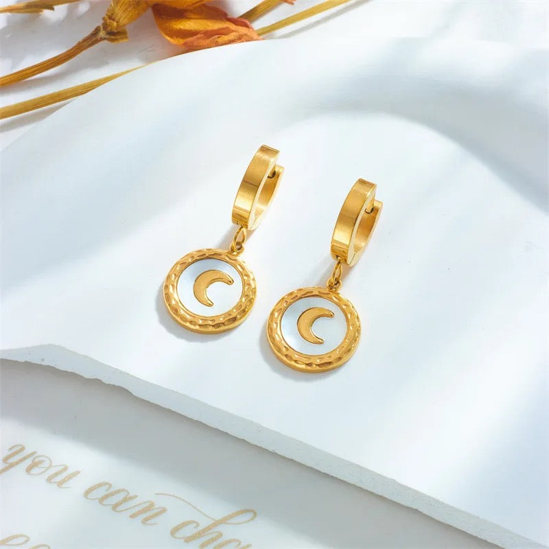 Naomi Moon Gold Earrings