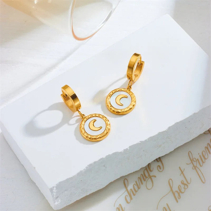 Naomi Moon Gold Earrings