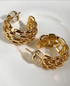 Darcie Net Gold Hoops