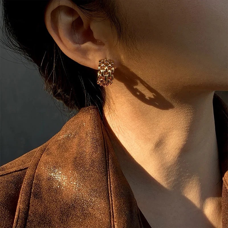 Darcie Net Gold Hoops