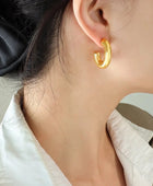 Raina Chunky Gold Hoops