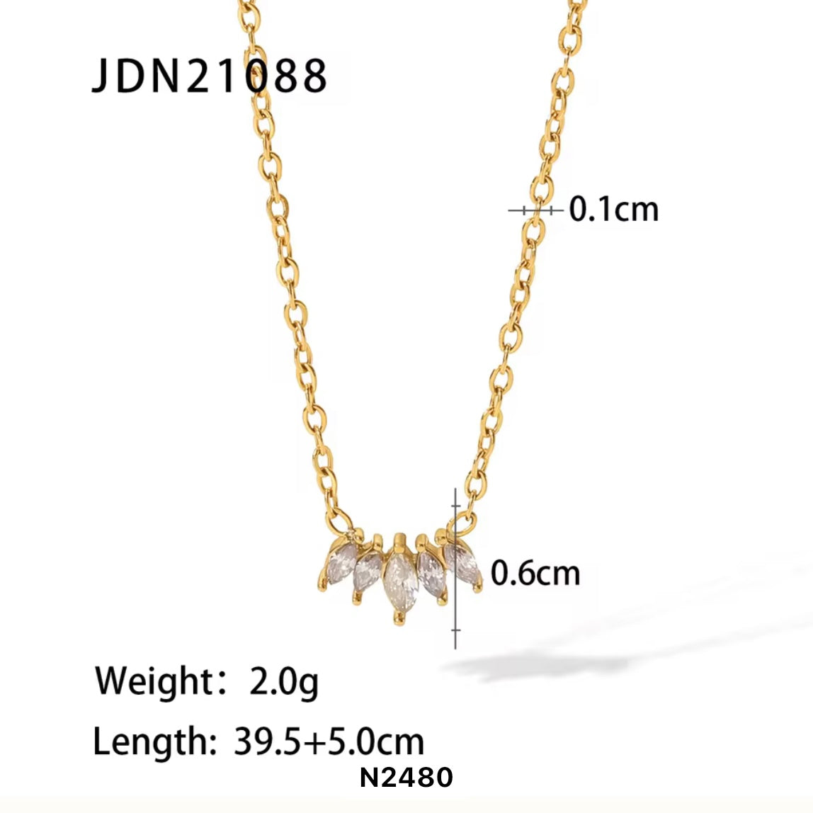 Jupiter Leafy Diamond Necklace✨