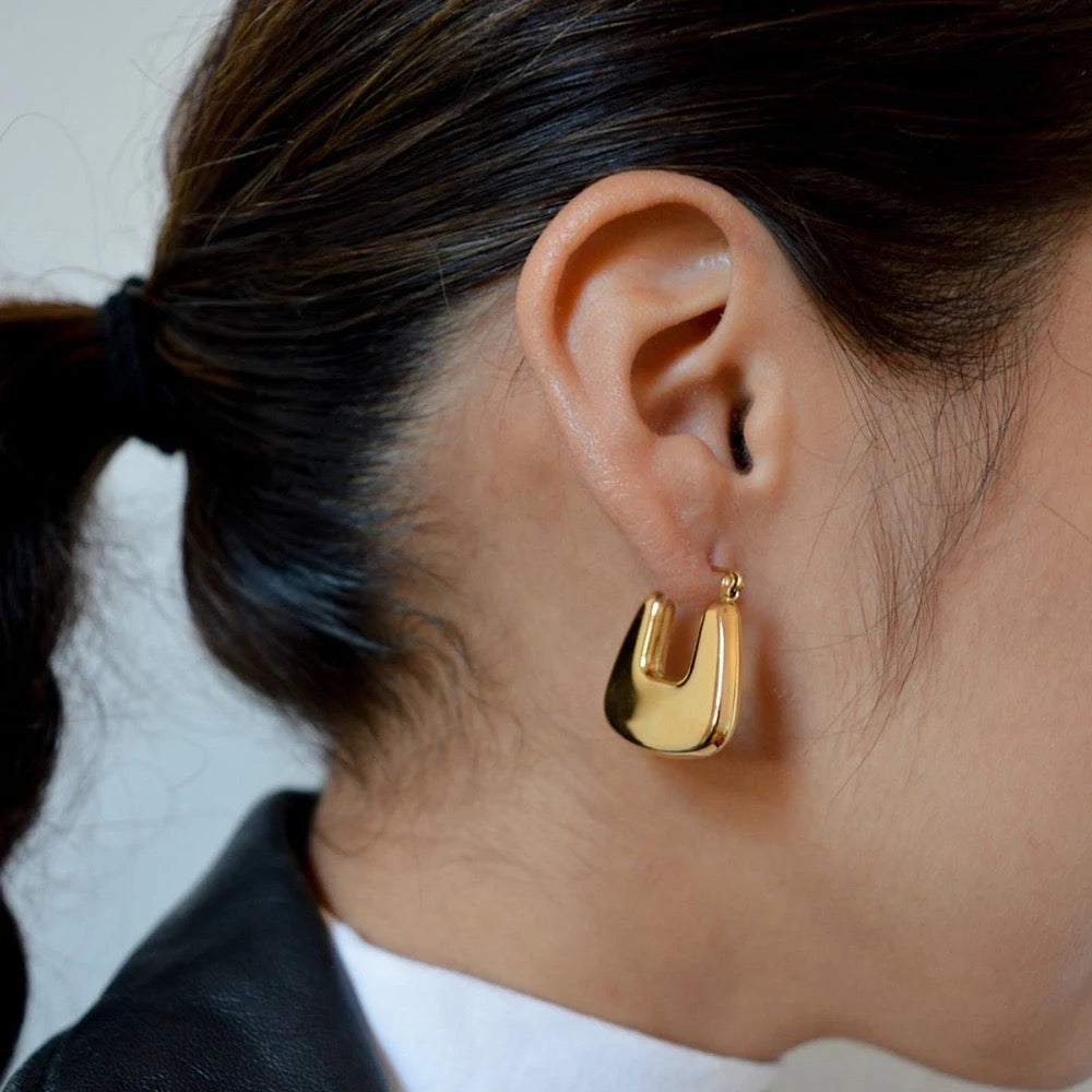 City Square Gold Hoops