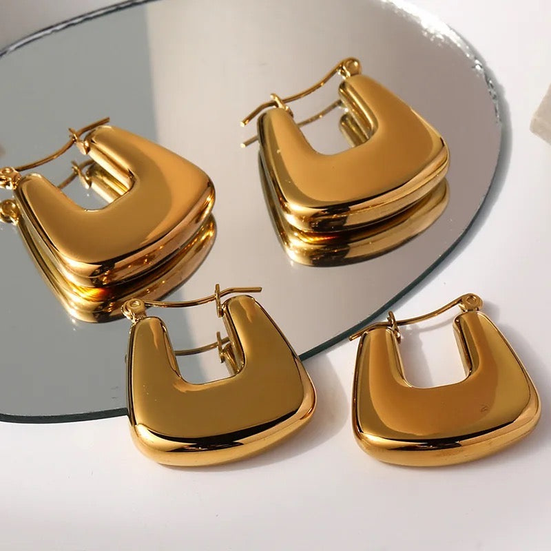 City Square Gold Hoops