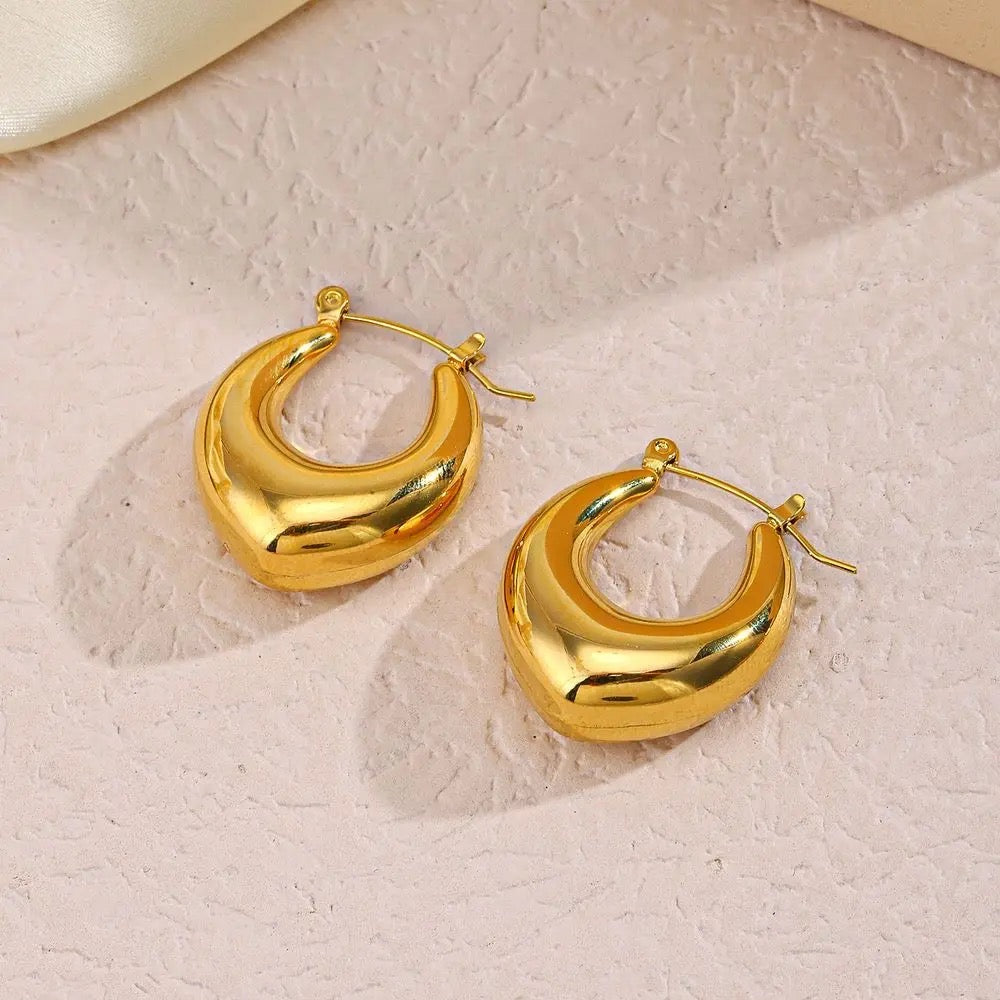 Almo Classy Gold Hoops