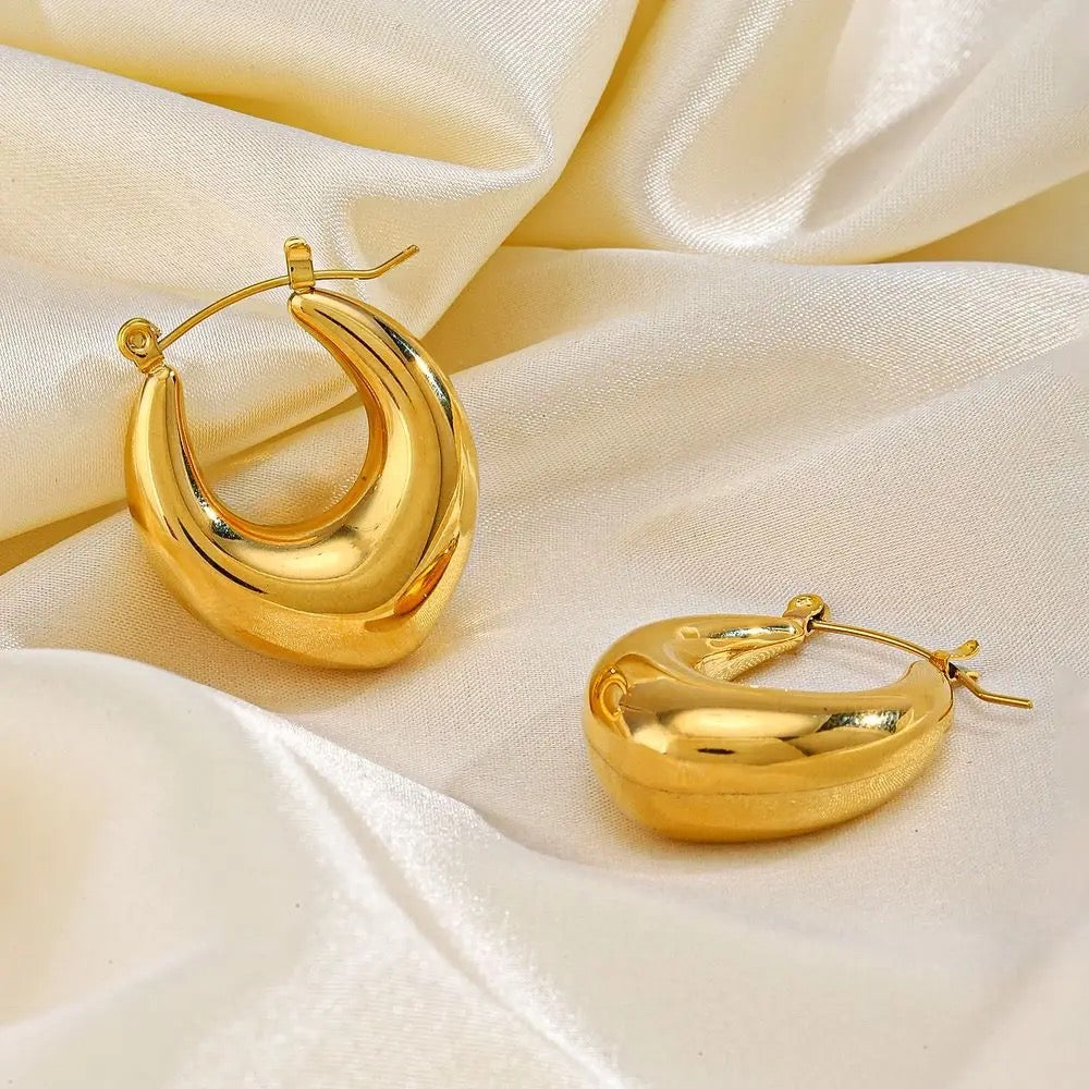 Almo Classy Gold Hoops