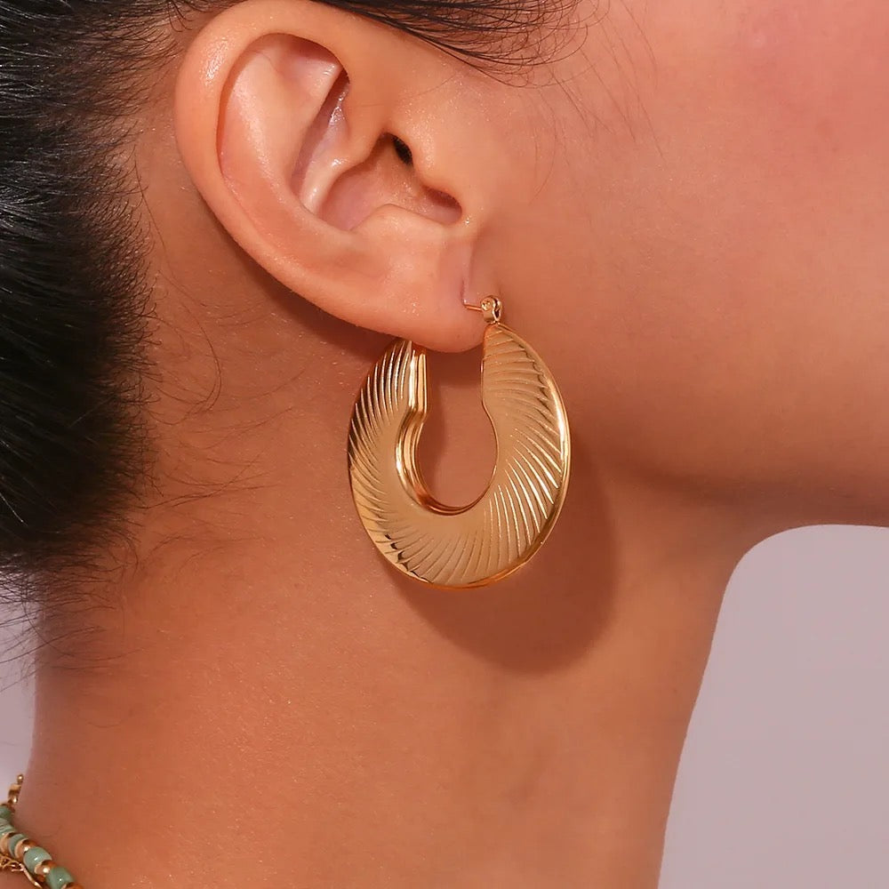 Amrose Big Gold Hoops