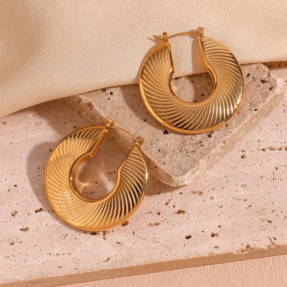 Amrose Big Gold Hoops