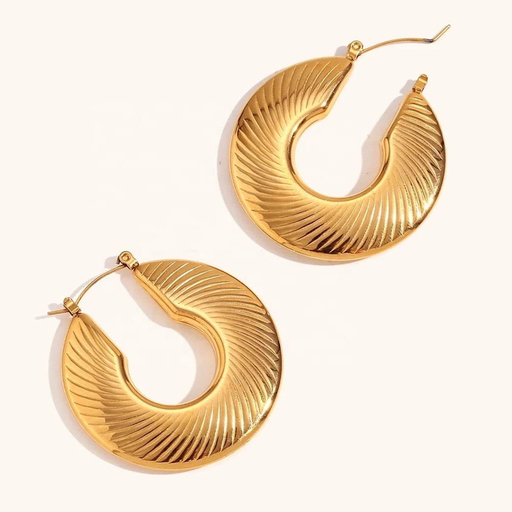 Amrose Big Gold Hoops