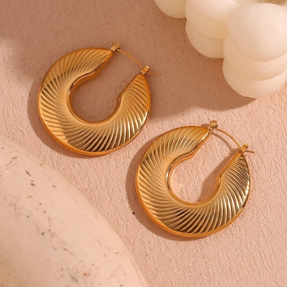 Amrose Big Gold Hoops
