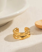 Numa Distorted Adjustable Gold Ring✨