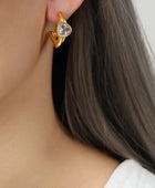 Diona Heart Gold Hoops